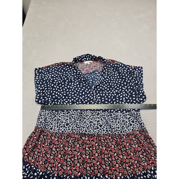 Umgee + Dress Womens 1X Tiered Vcut Neckline Boho Cottagecore - Picture 6 of 9